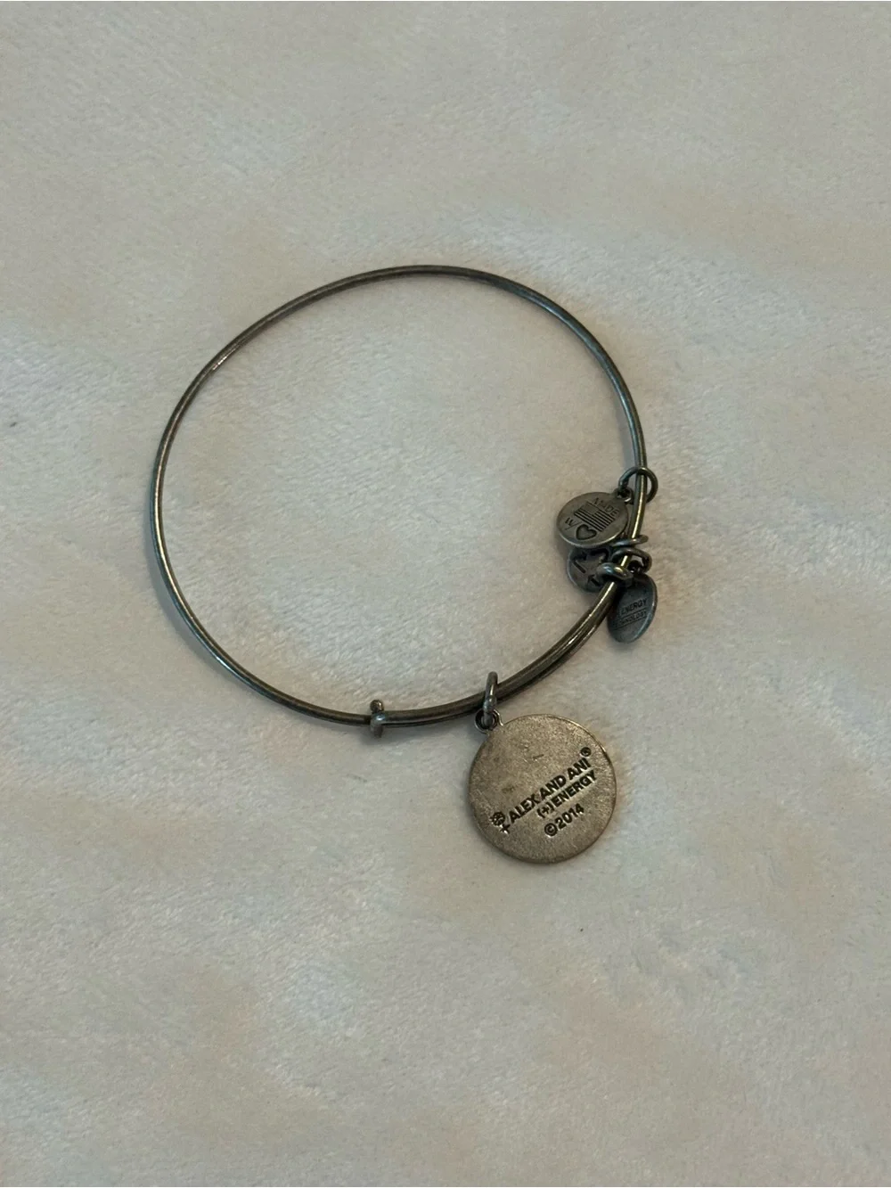 Alex and Ani Star of David Charm Expandable Silver Bangle Bracelet